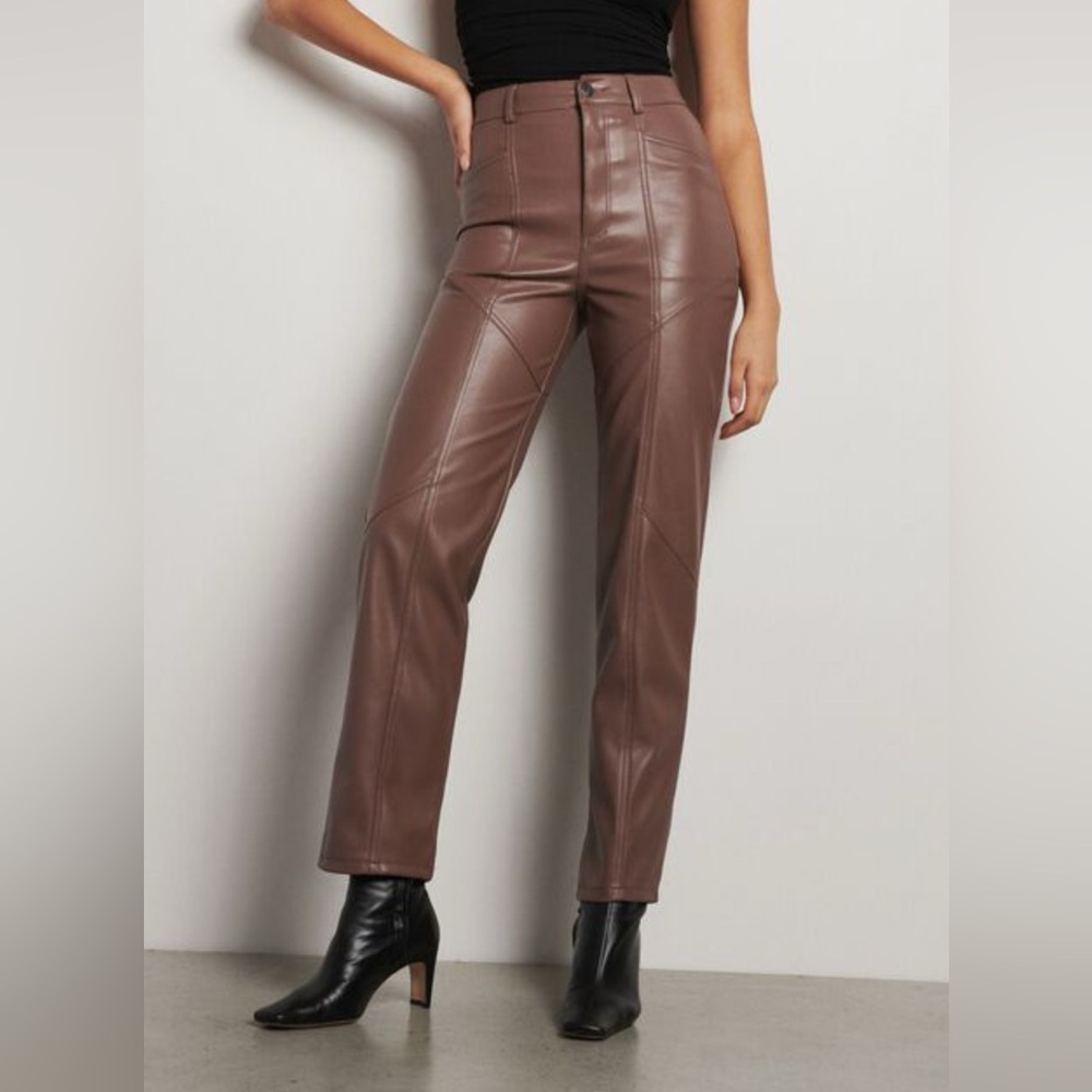 Women's Brown Leather Pants